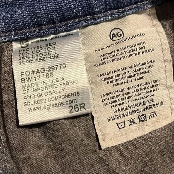 Adriano Goldschmied Women's Blue The Nolan Ankle Distressed Denim Jeans Size 26 - Picture 9 of 10